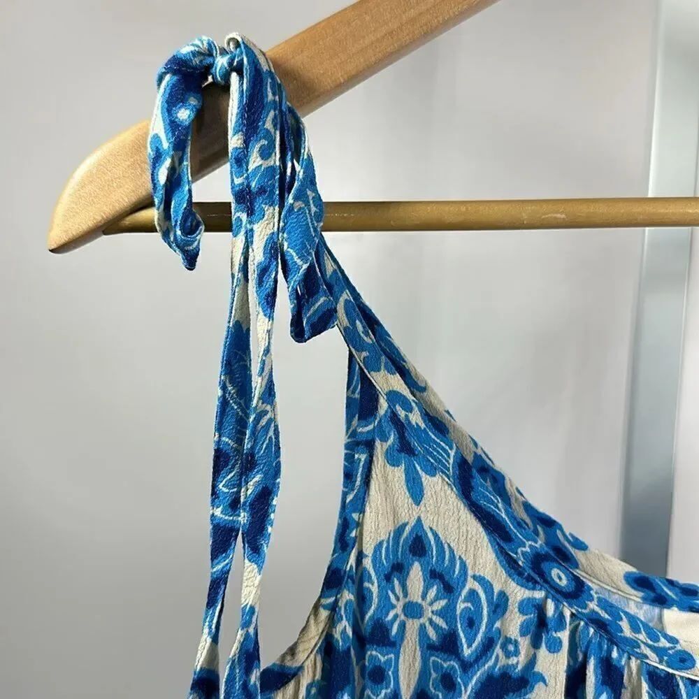 PLENTY TRACY REECE/ANTHROPOLOGIE Women’s Baroque Sundress Blue/White Extra Small - Picture 6 of 13